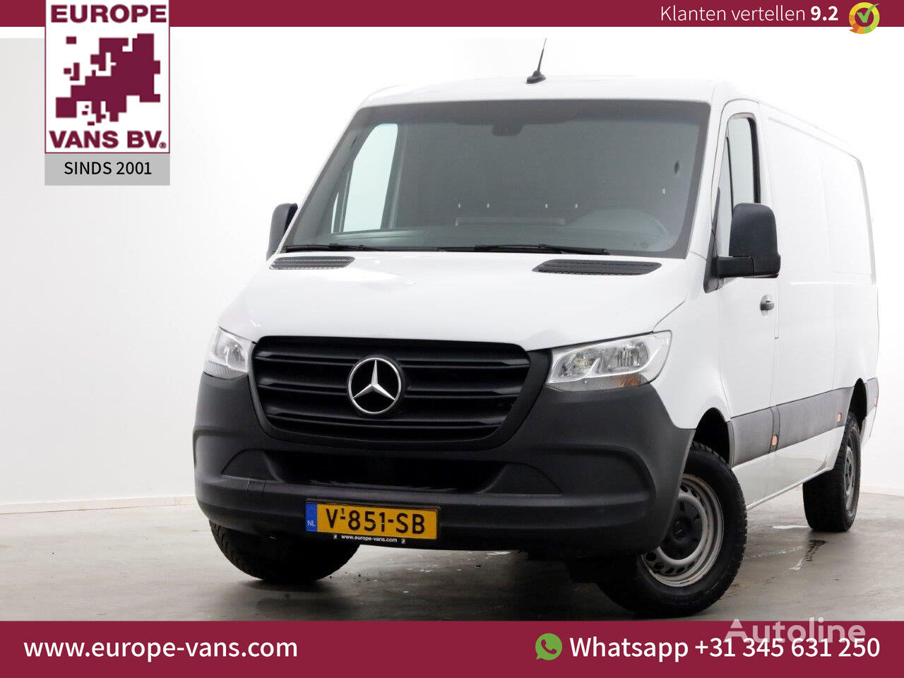 Mercedes-Benz Sprinter 316 CDI 163pk RWD L2H1 Airco/Camera/Trh 2800kg  10-2018 closed box van for sale Netherlands LEERDAM, PZ38793