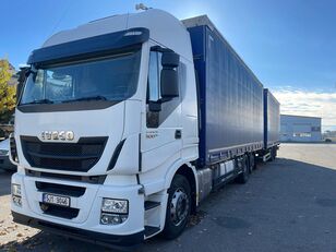 IVECO STRALIS AS260S50 curtainsider truck + curtain side trailer