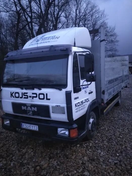 MAN-VW  MAN ,8.163,,z wida , o udźwig 1100kg, 350000tys km !! flatbed truck