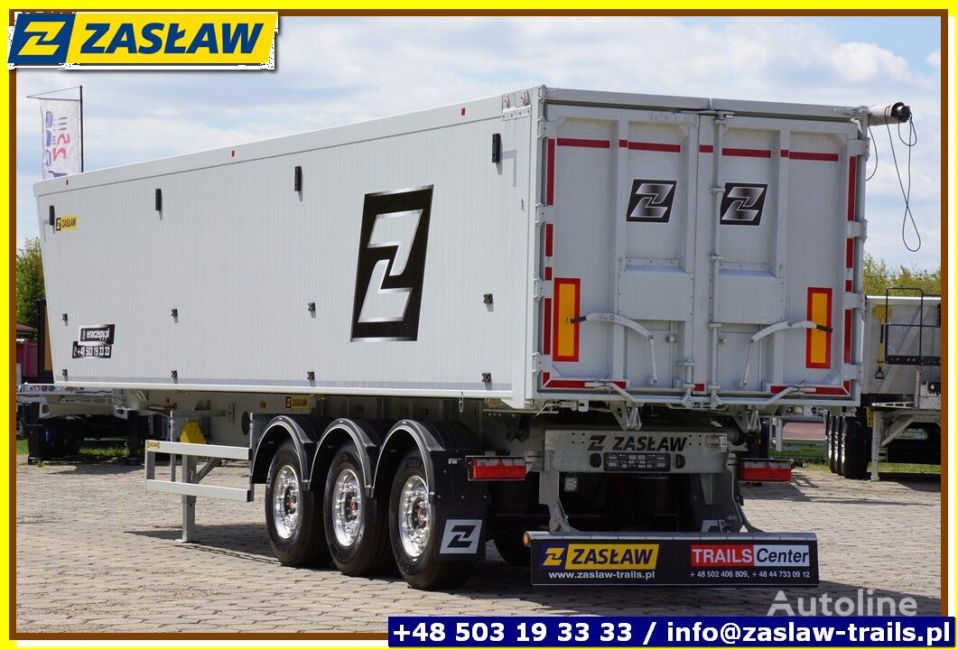 Zasław 50 m³ - 6.190 kg LighT tipping semi-trailer 2 x GRAIN HOLE READY grain semi-trailer