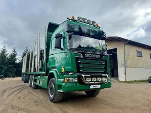 Scania R 580 timber truck + timber trailer