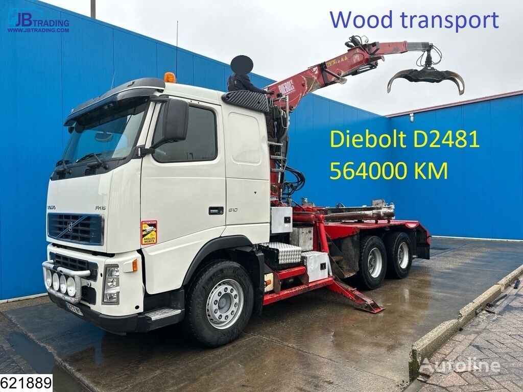 Volvo FH16 610 6x4, Wood transport, Retarder, Manual, Diebolt truck tractor